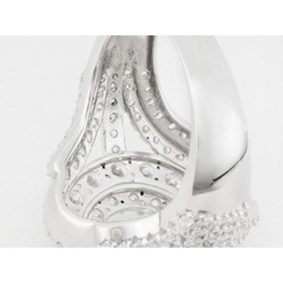 7.50ctw Platinum Plated Sterling Silver Ring Sz 8 - Picture 3 of 10